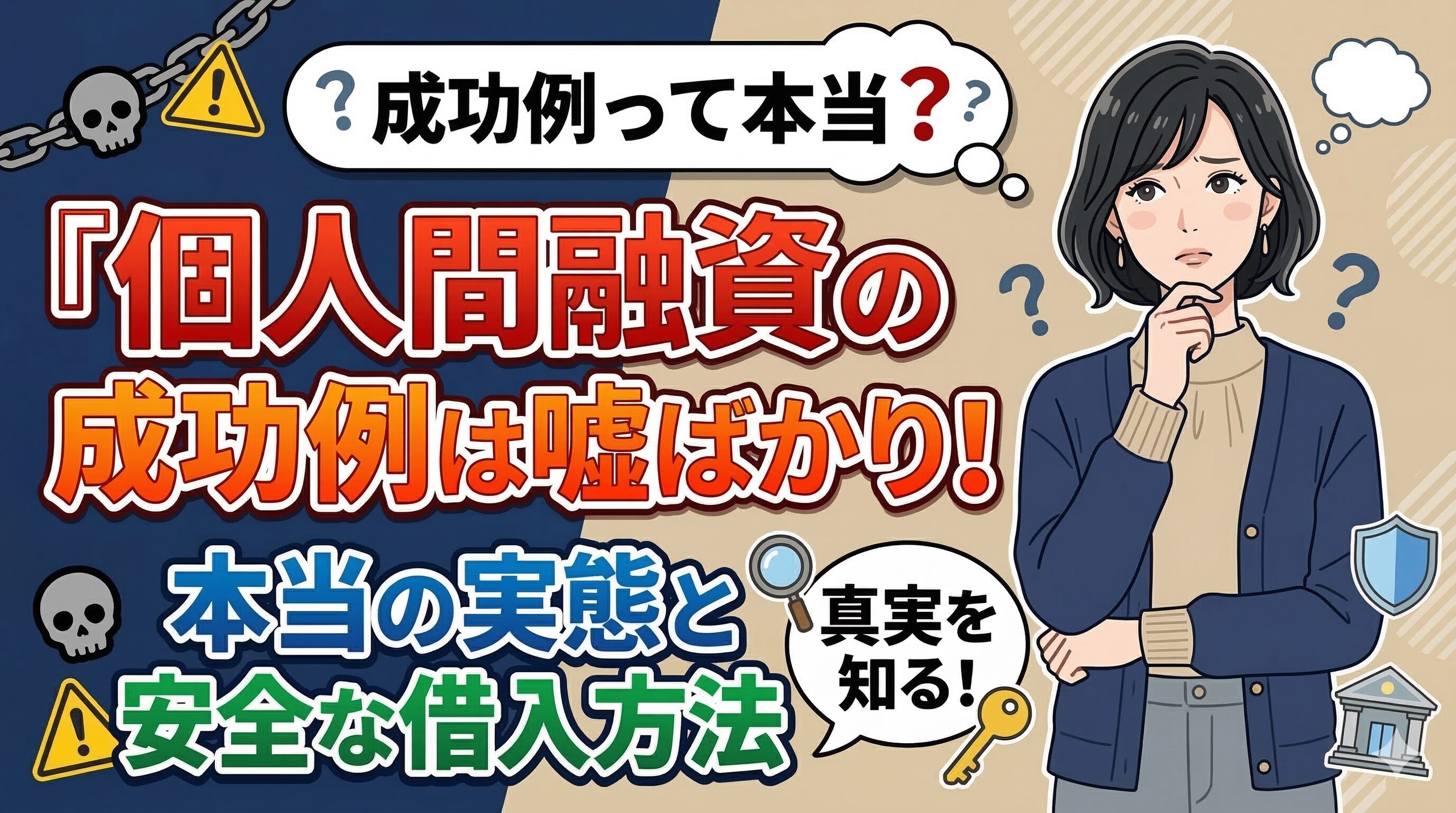 個人間融資の成功例は嘘ばかり！本当の実態と安全な借入方法