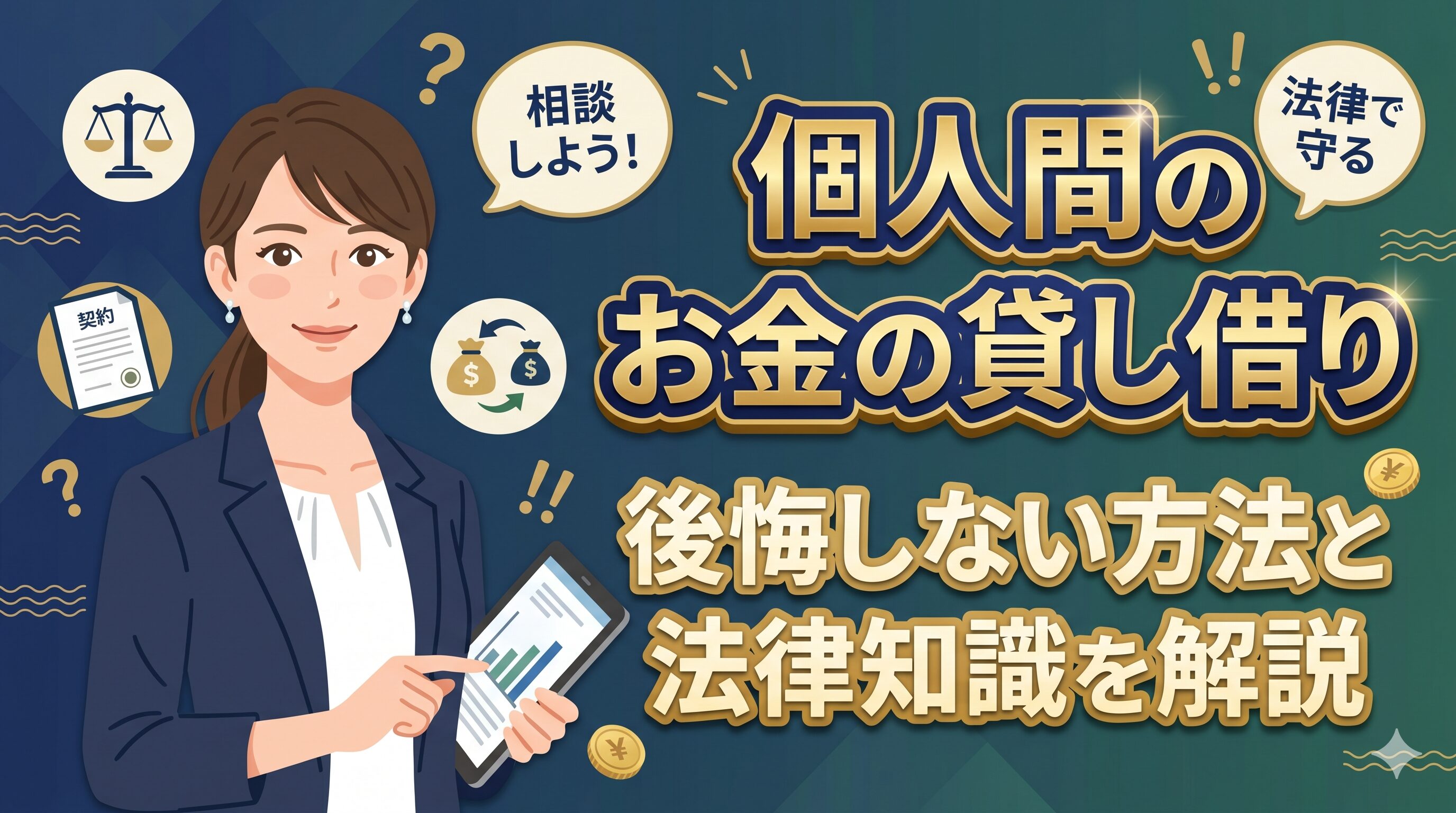 個人間のお金の貸し借りで後悔しない方法と法律知識を解説