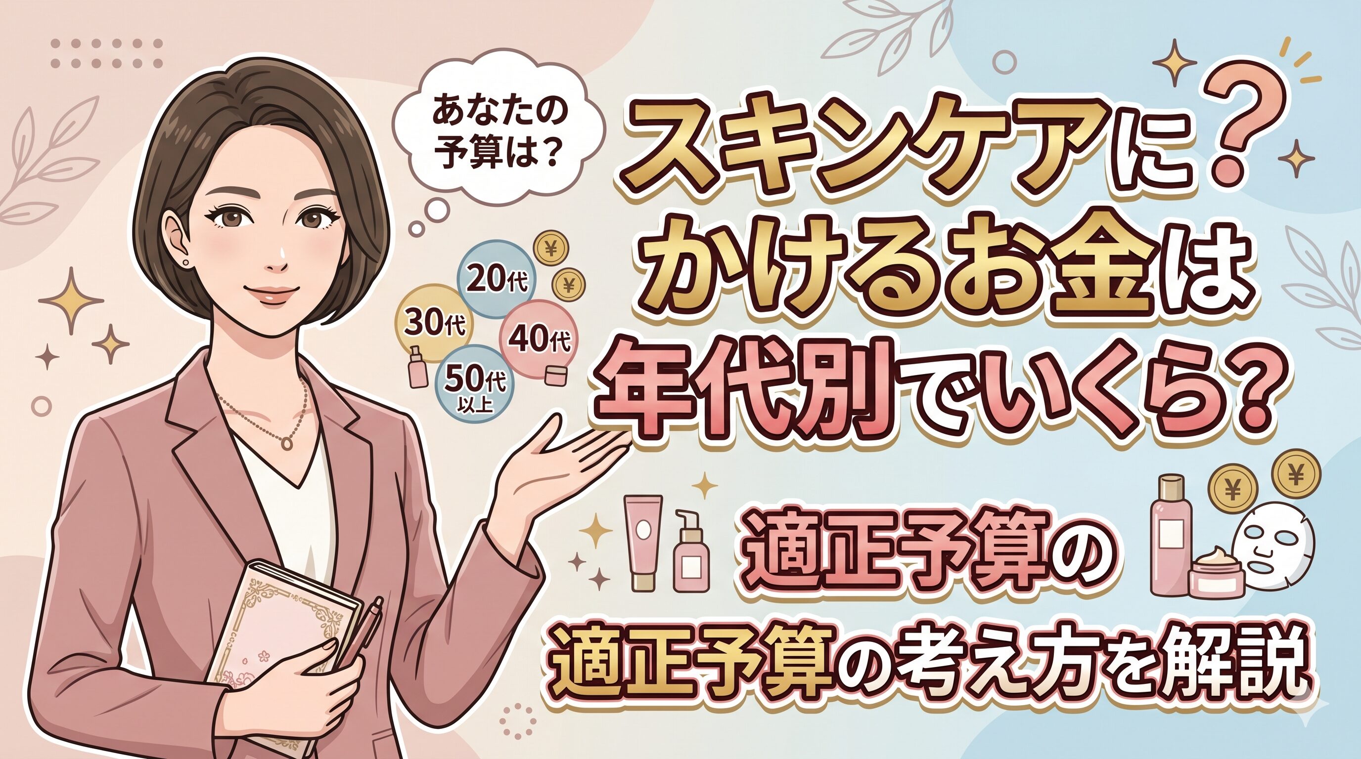 スキンケアにかけるお金は年代別でいくら？適正予算の考え方を解説