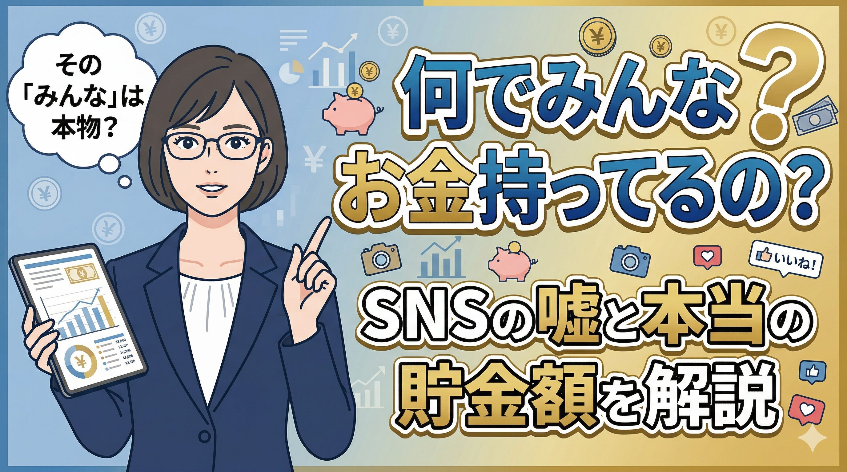 何でみんなお金持ってるの？SNSの嘘と本当の貯金額を解説