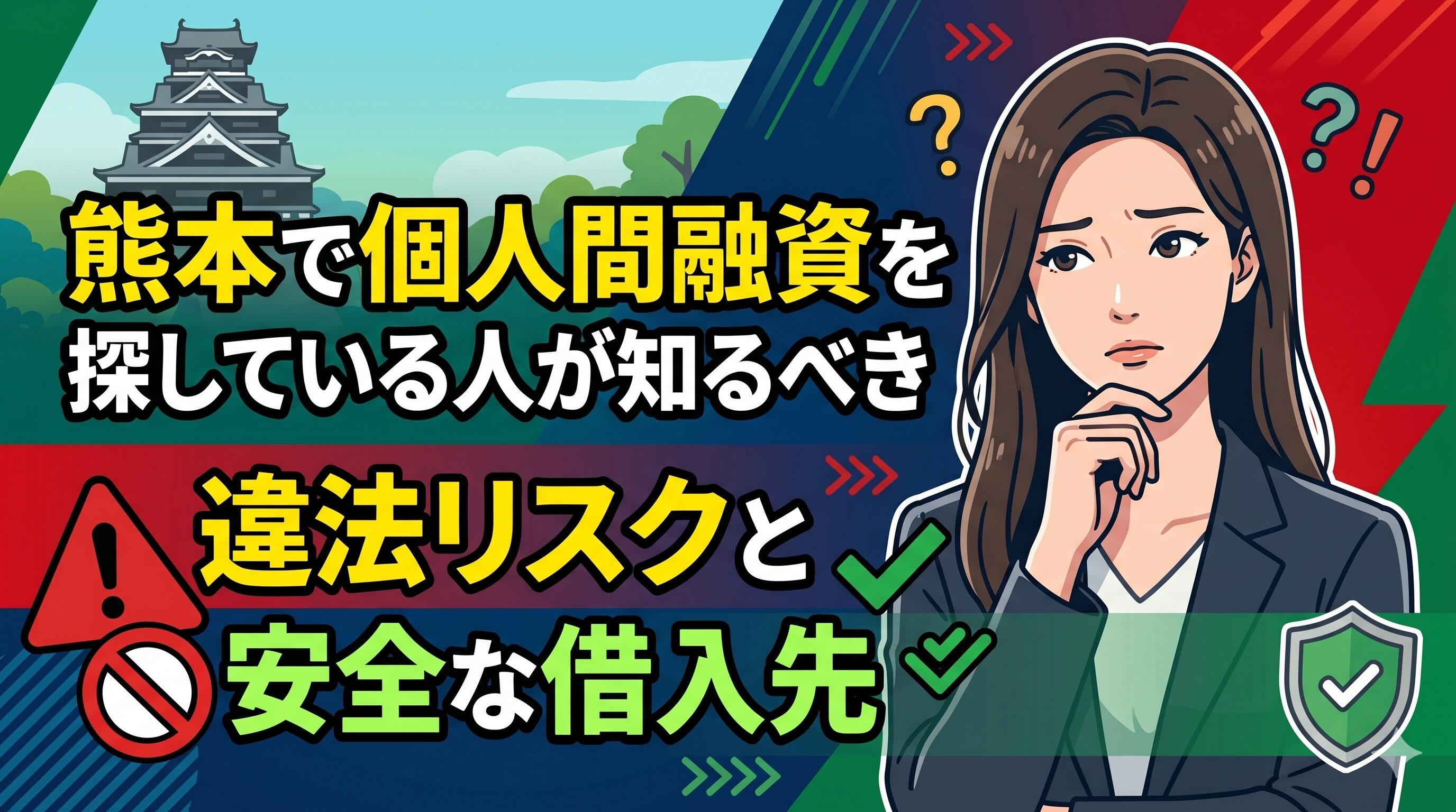 熊本で個人間融資を探している人が知るべき違法リスクと安全な借入先