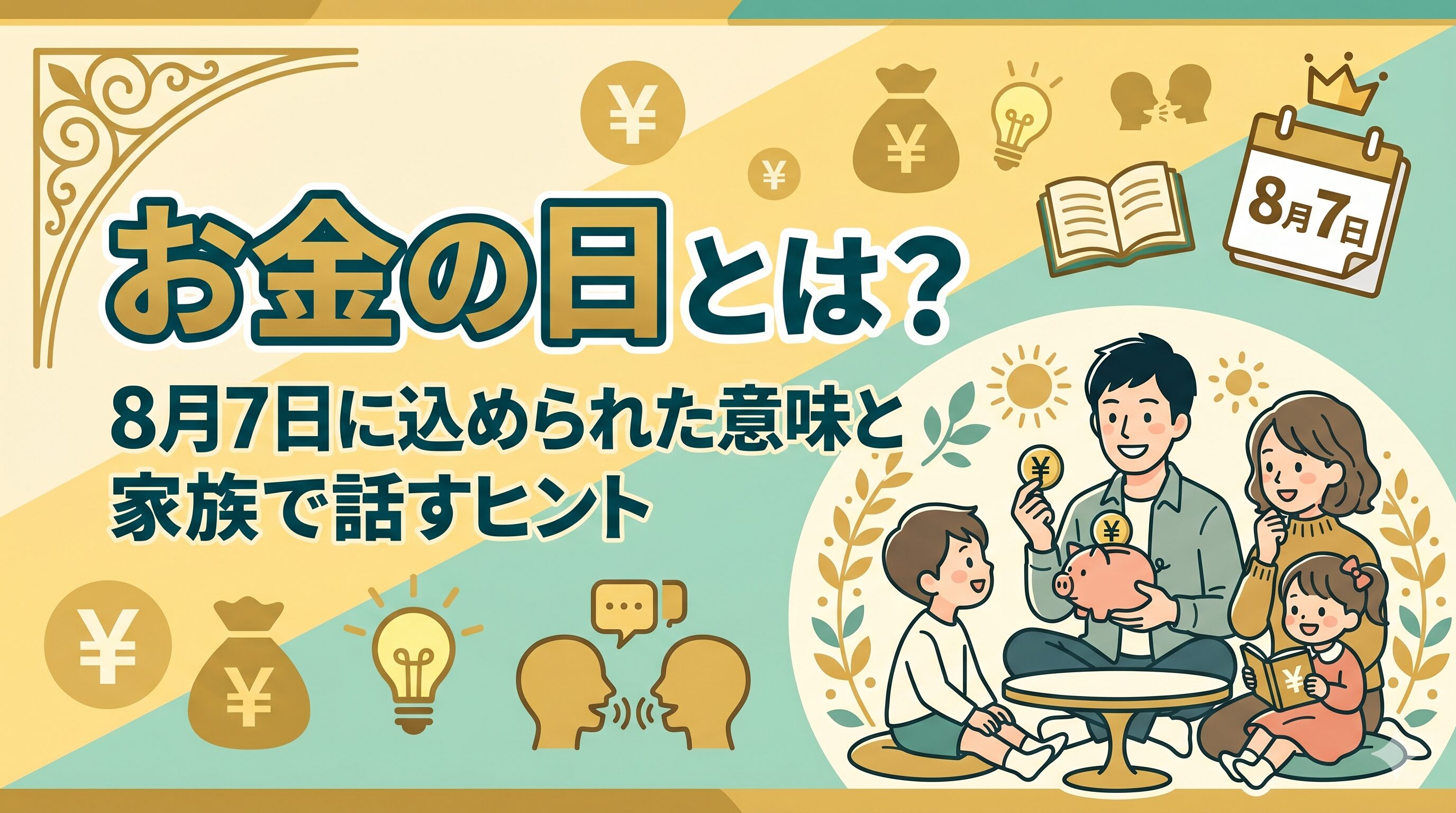 お金の日とは？8月7日に込められた意味と家族で話すヒント