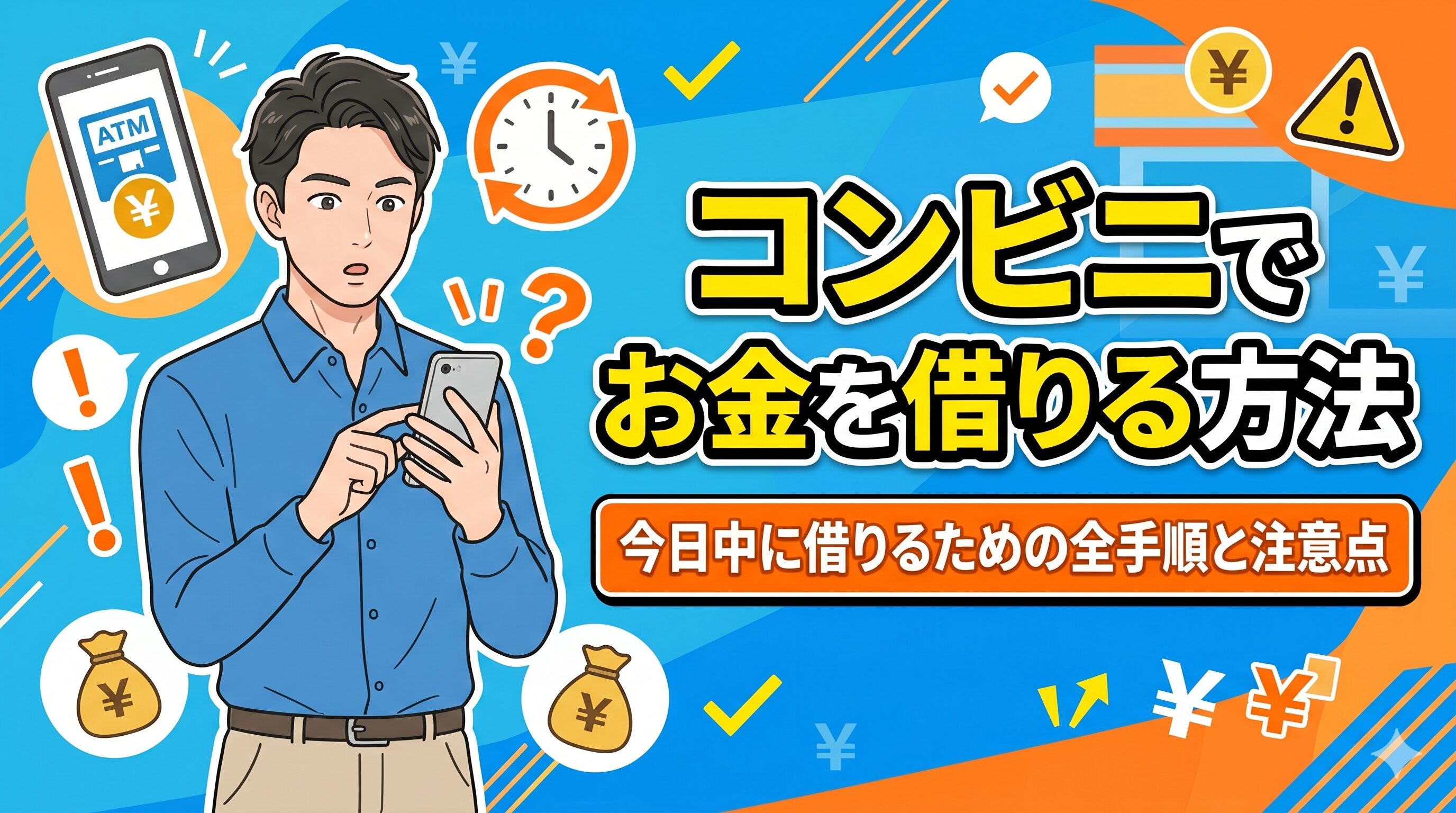 コンビニでお金を借りる方法｜今日中に借りるための全手順と注意点