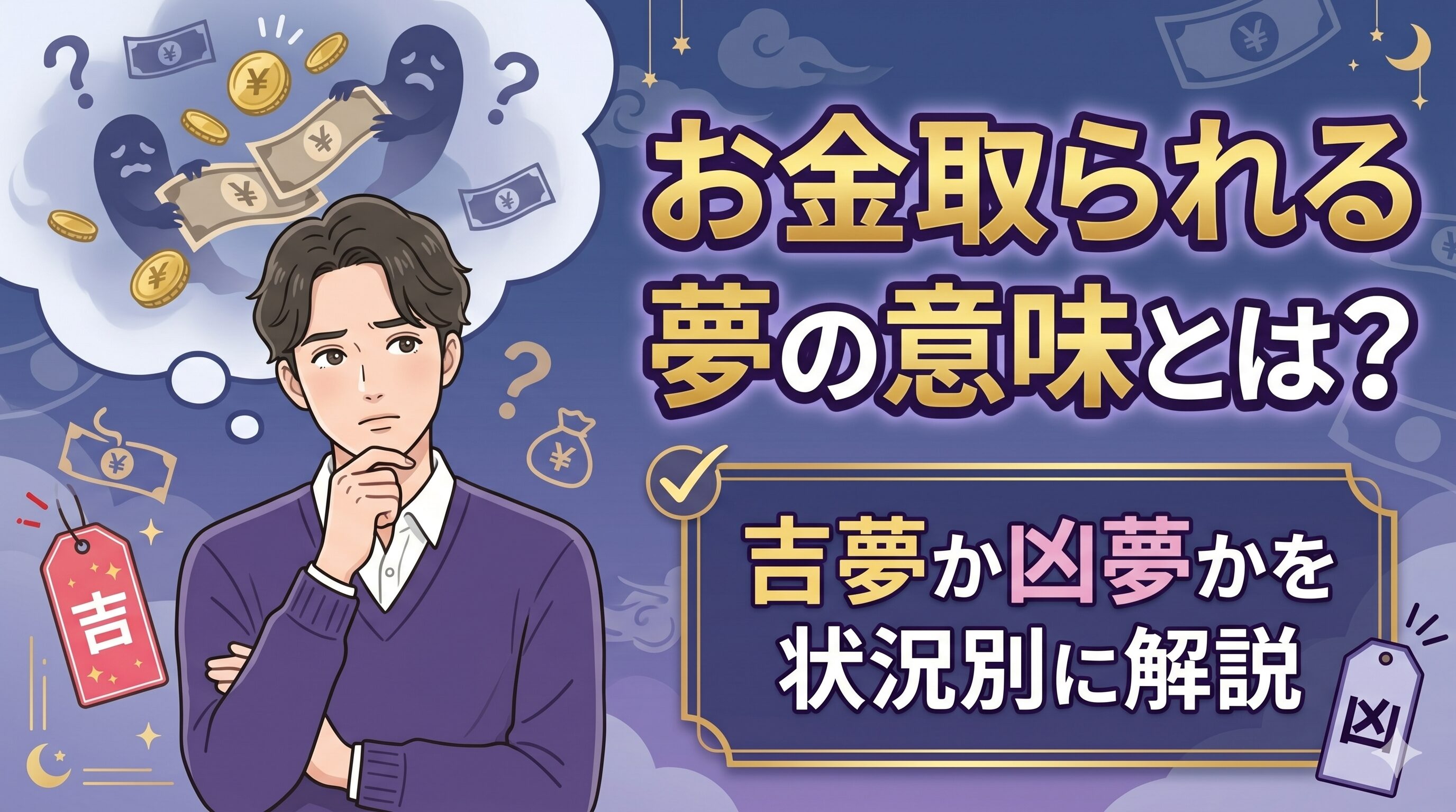 お金取られる夢の意味とは？吉夢か凶夢かを状況別に解説