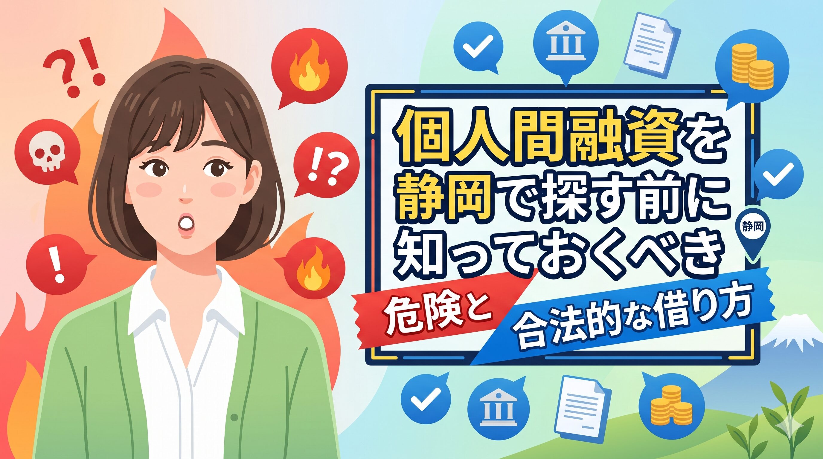 個人間融資を静岡で探す前に知っておくべき危険と合法的な借り方