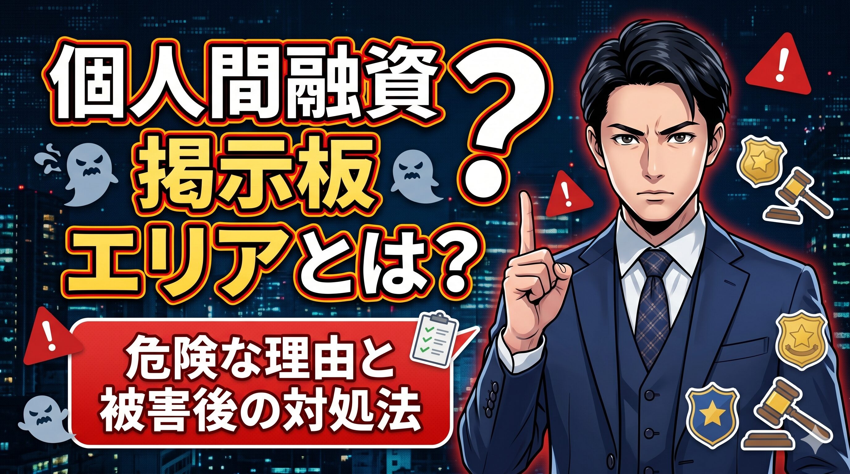 個人間融資掲示板エリアとは？危険な理由と被害後の対処法