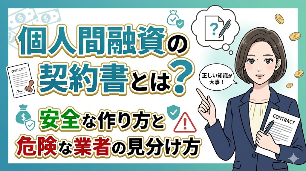 個人間融資の契約書とは？安全な作り方と危険な業者の見分け方