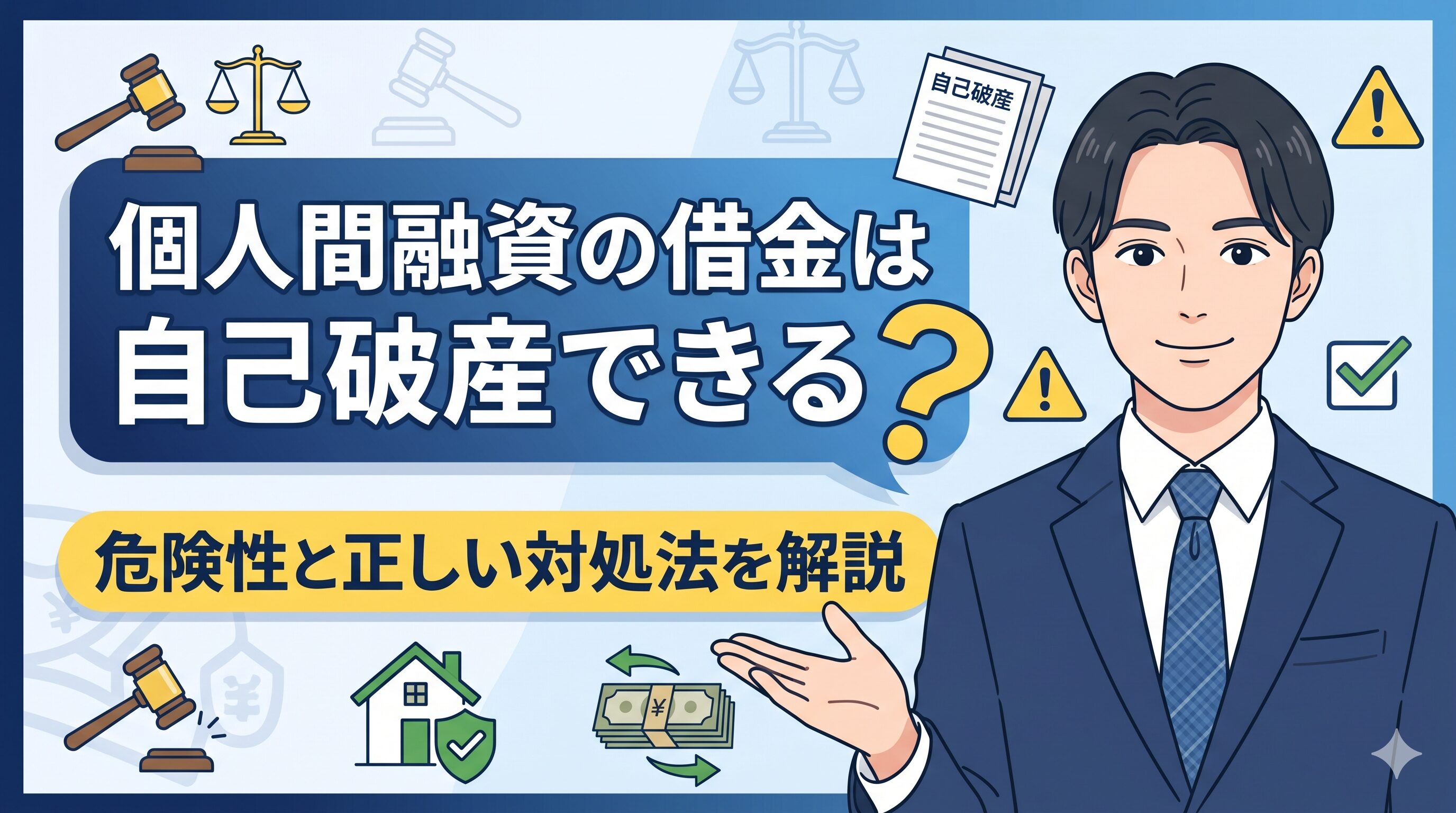 個人間融資の借金は自己破産できる？危険性と正しい対処法を解説