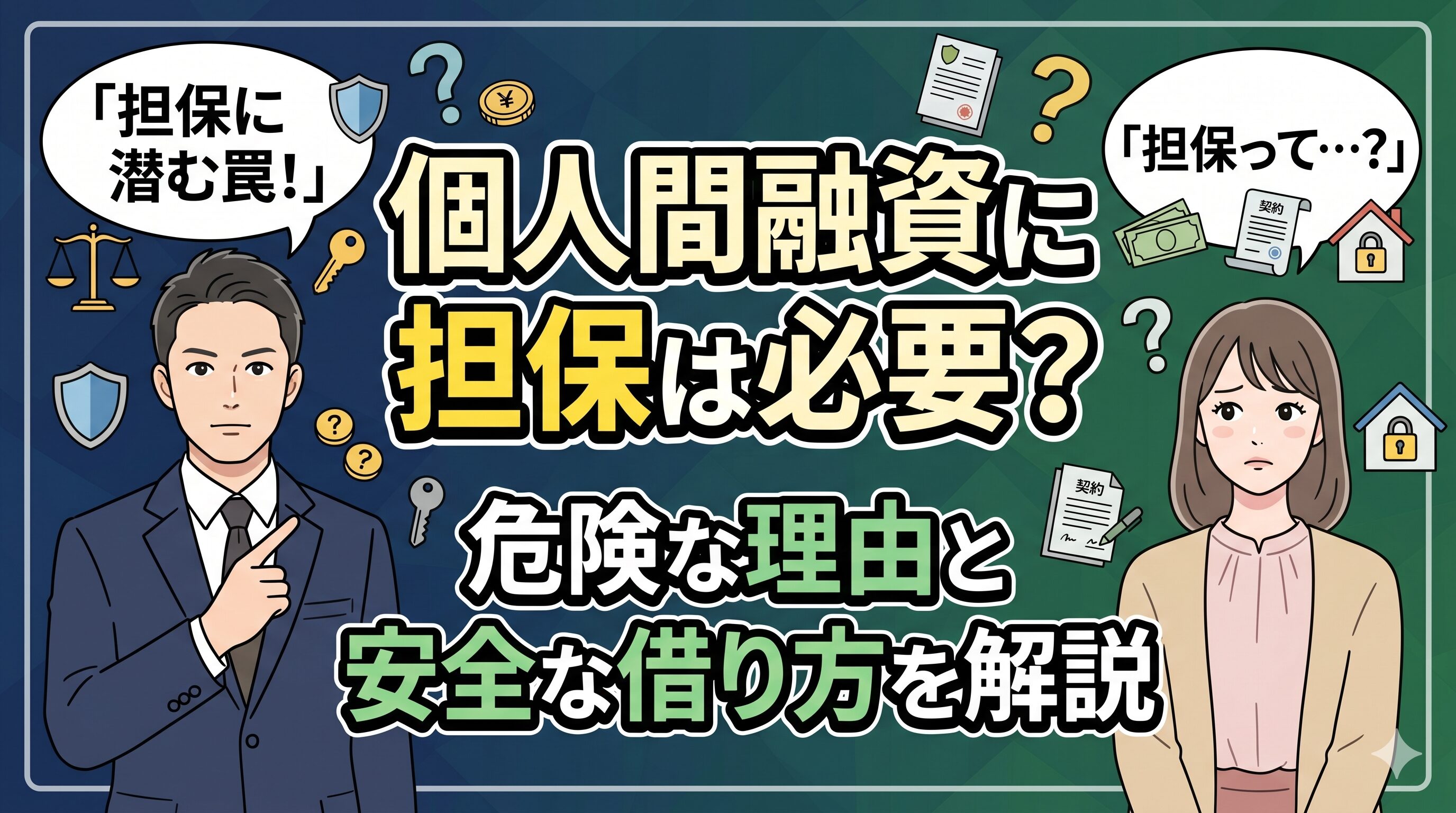 個人間融資に担保は必要？危険な理由と安全な借り方を解説