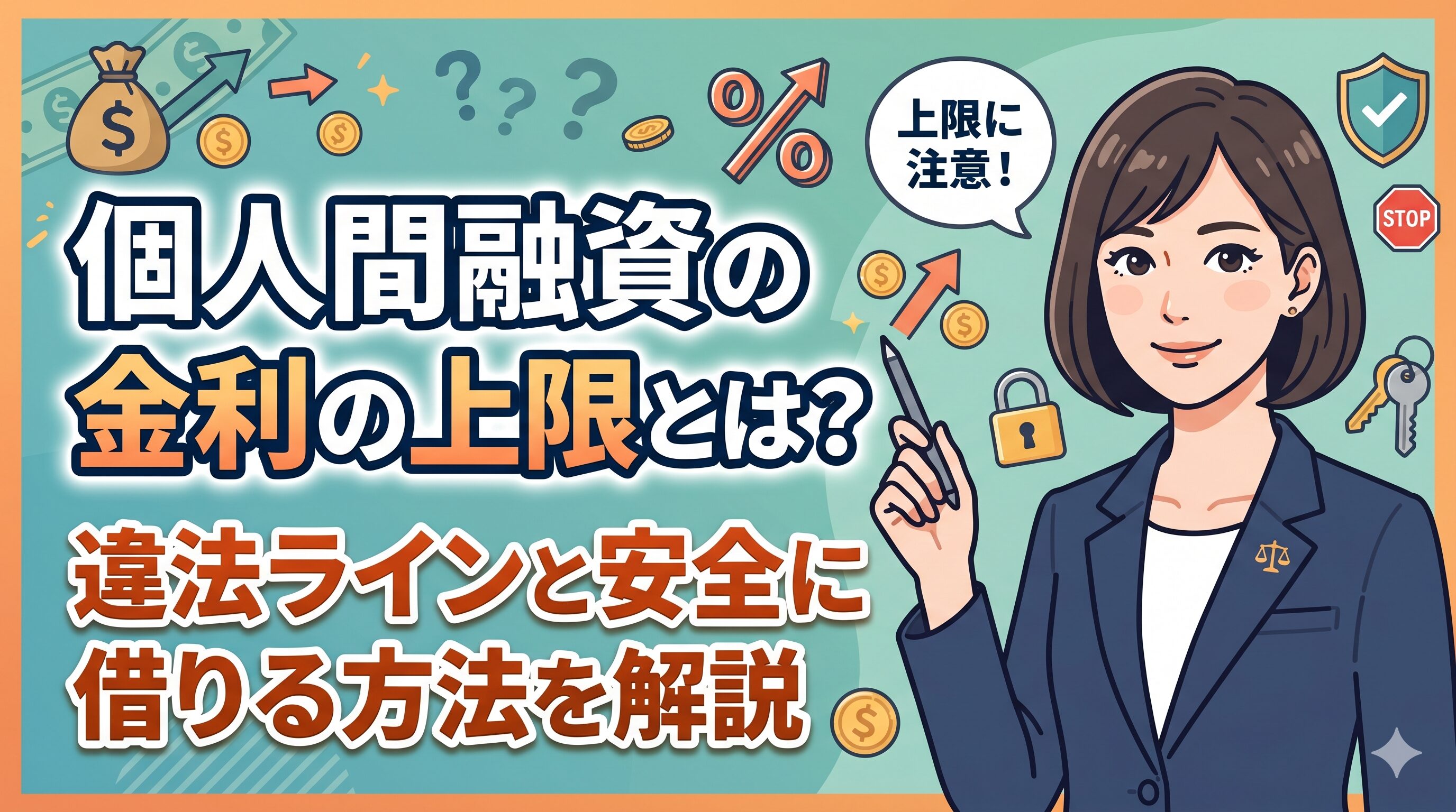 個人間融資の金利の上限とは？違法ラインと安全に借りる方法を解説