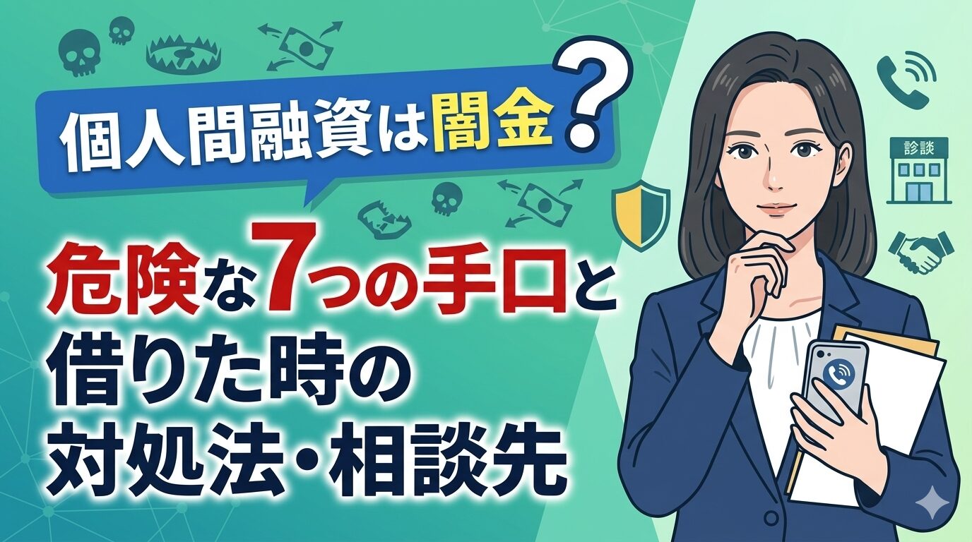 個人間融資は闇金？危険な7つの手口と借りた時の対処法・相談先