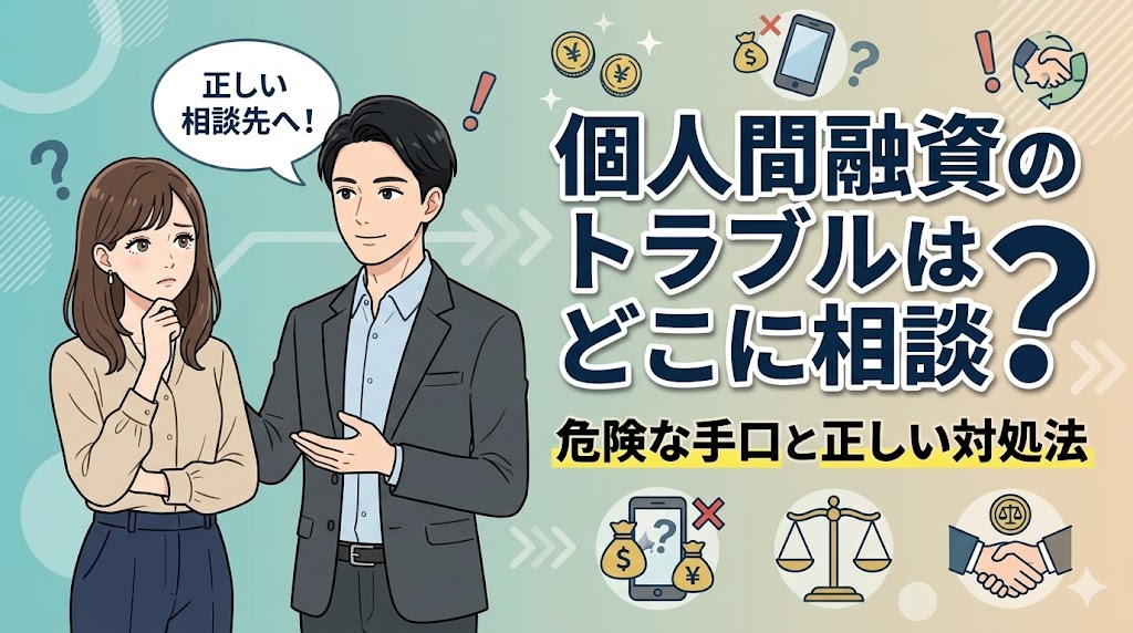 個人間融資のトラブルはどこに相談？危険な手口と正しい対処法