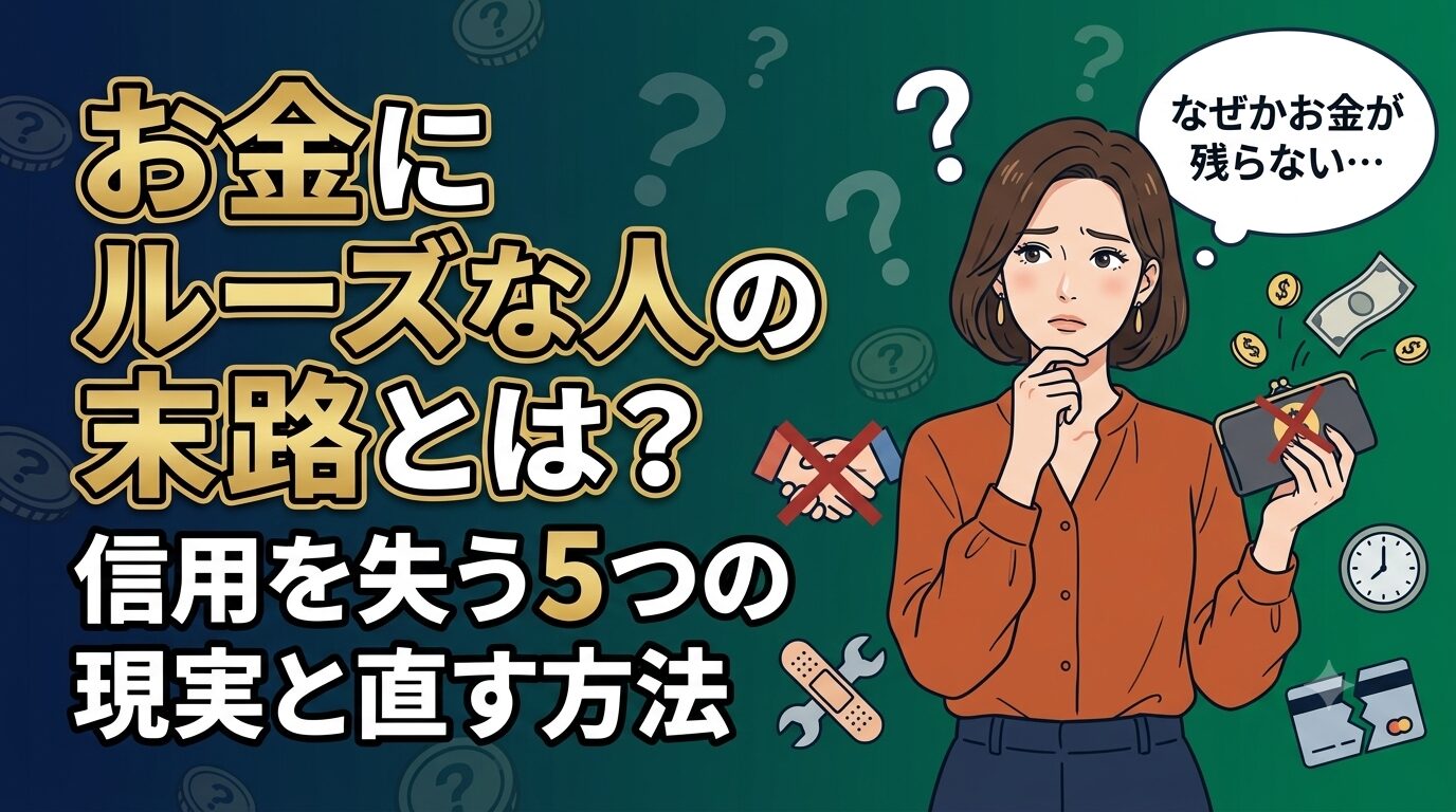 お金にルーズな人の末路とは？信用を失う5つの現実と直す方法