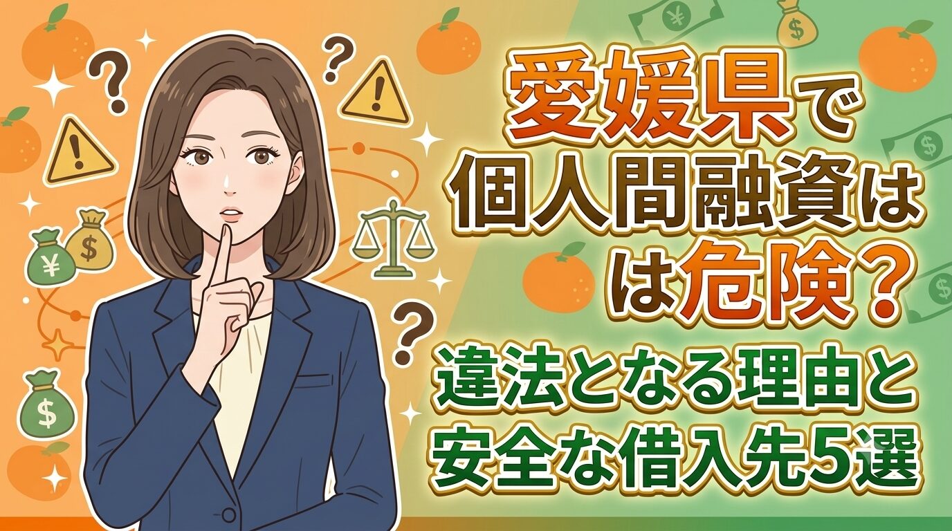 愛媛県で個人間融資は危険？違法となる理由と安全な借入先5選