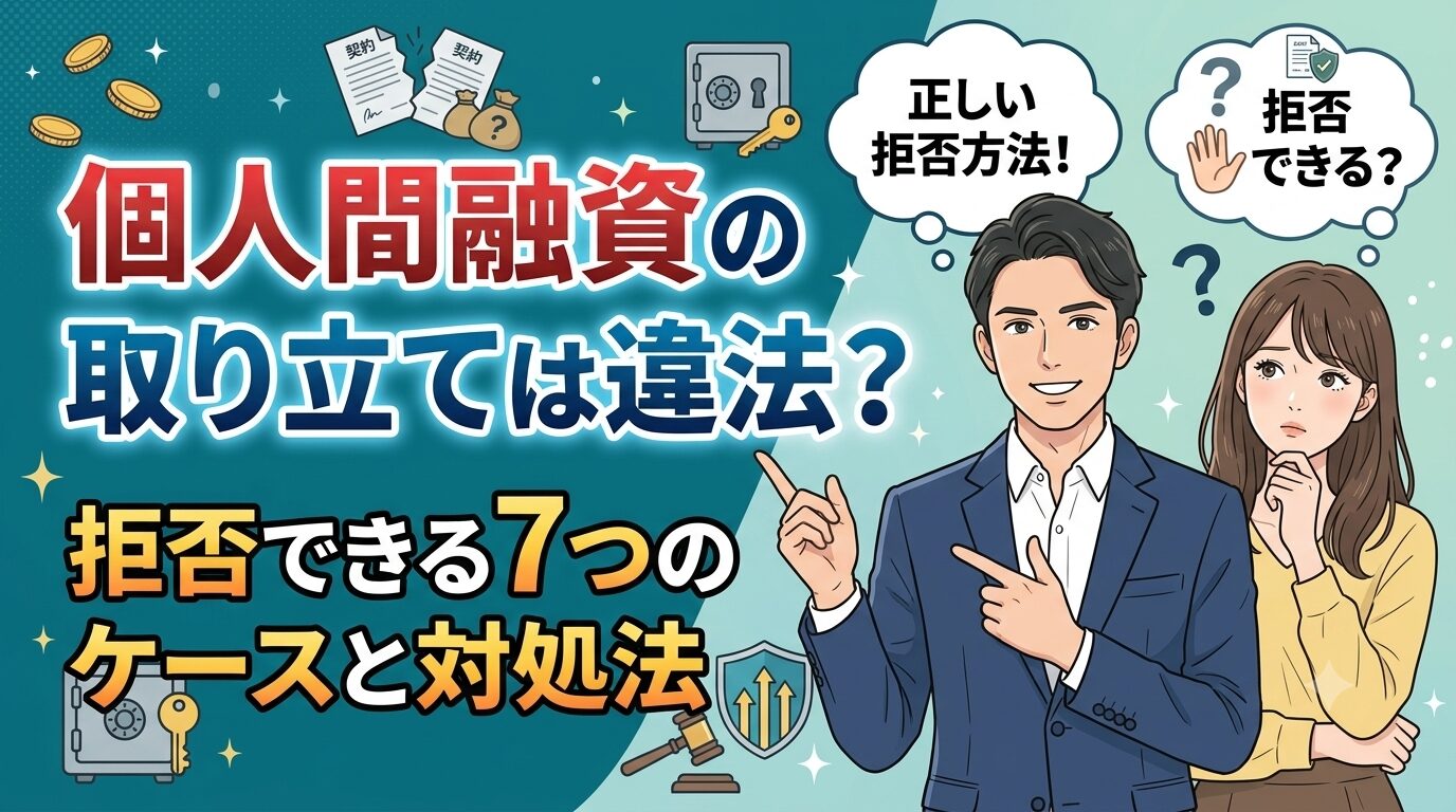 個人間融資の取り立ては違法？拒否できる7つのケースと対処法