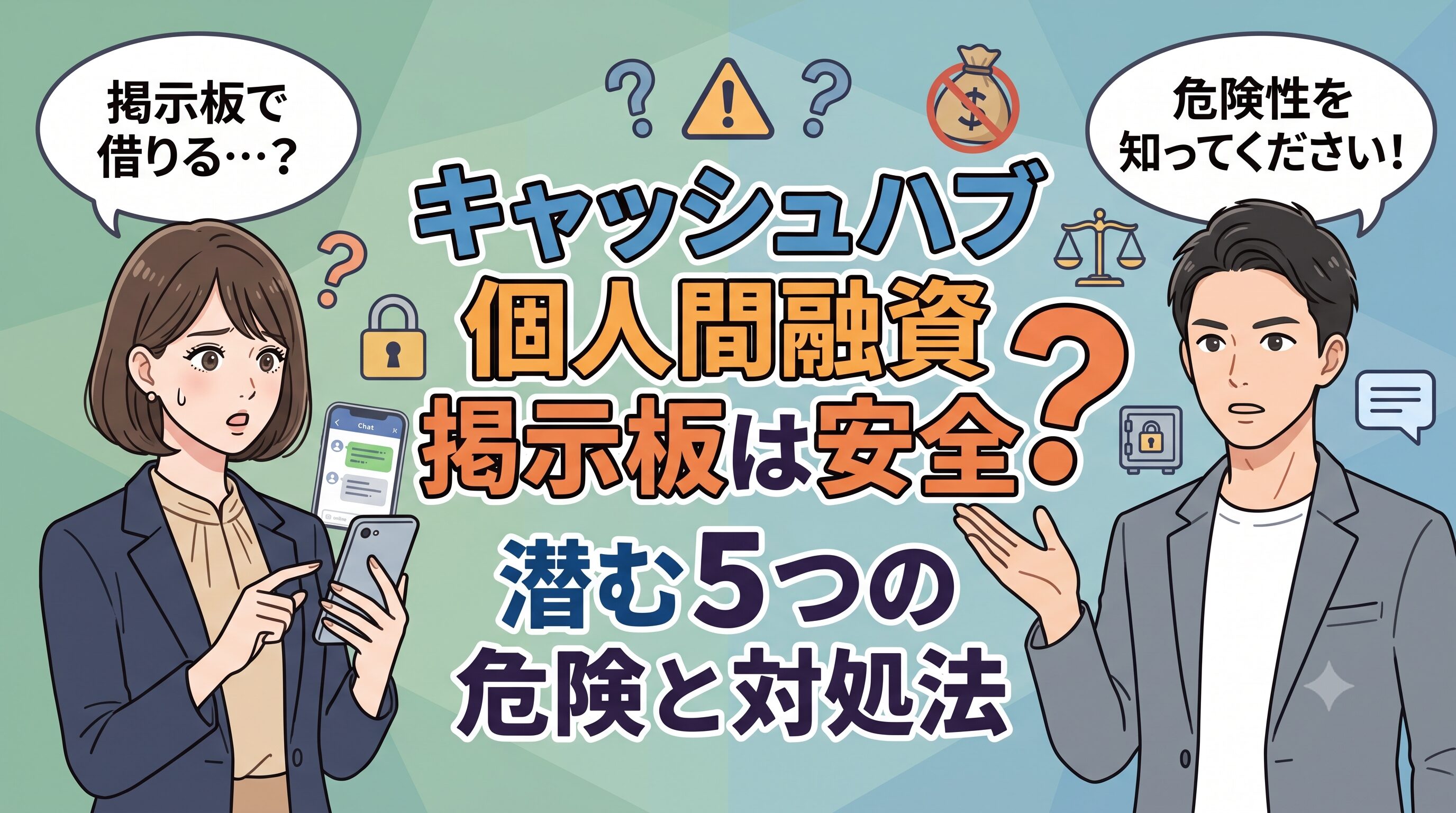 キャッシュハブ個人間融資掲示板は安全？潜む5つの危険と対処法