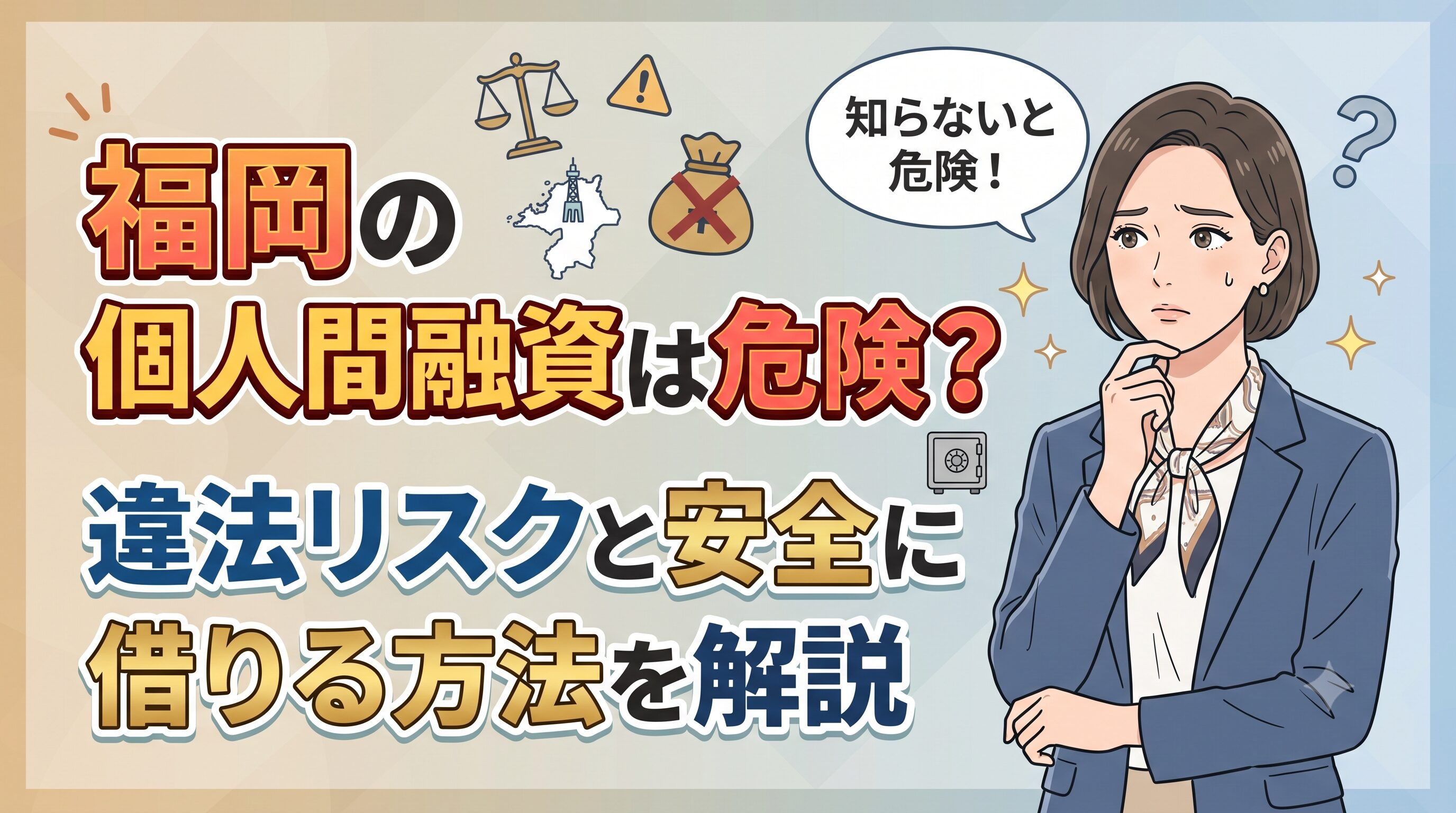 福岡の個人間融資は危険？違法リスクと安全に借りる方法を解説
