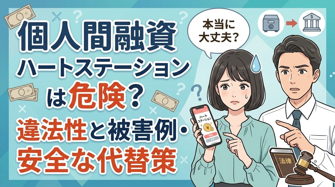 個人間融資ハートステーションは危険？違法性と被害例・安全な代替策
