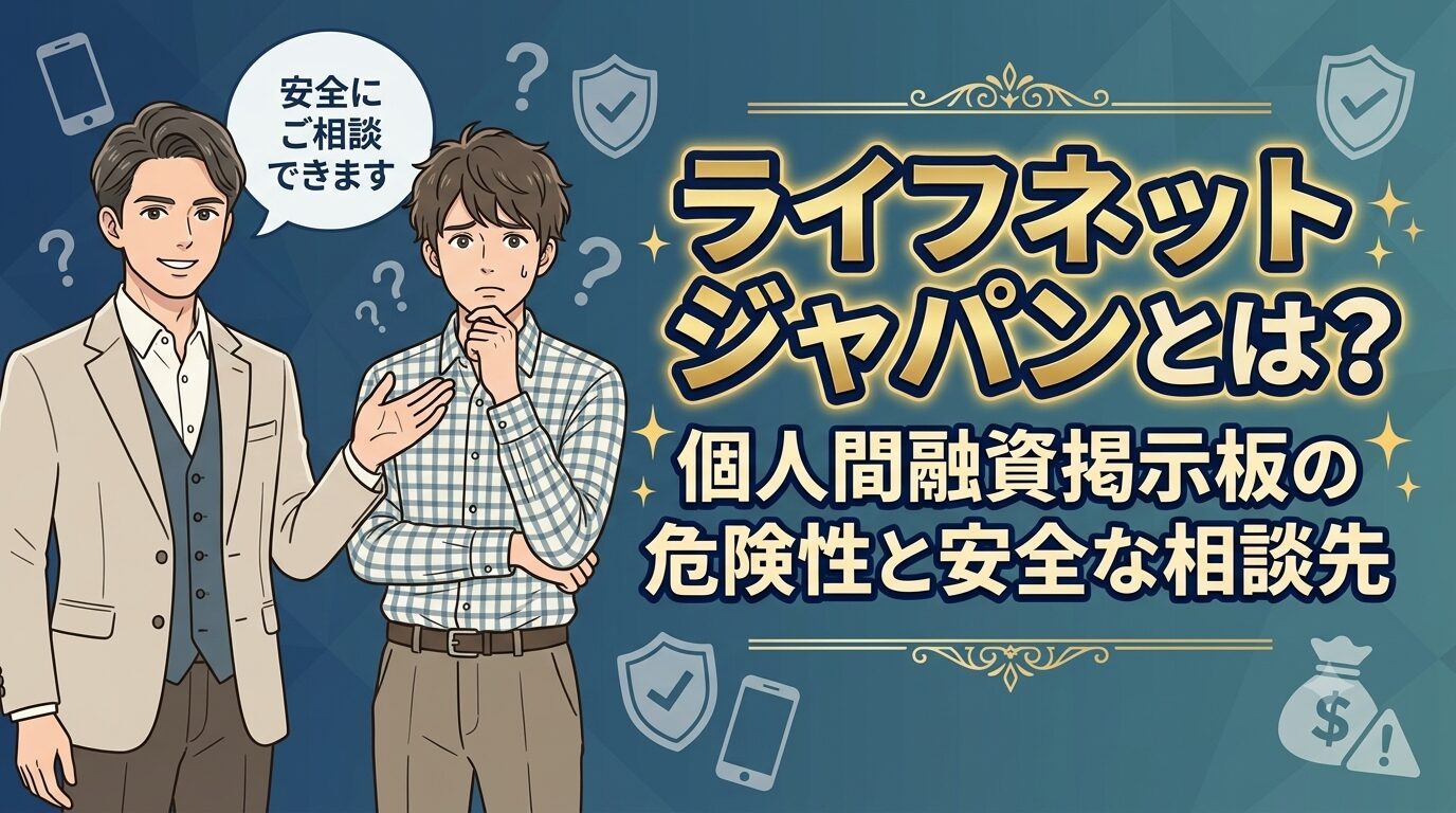 ライフネットジャパンとは？個人間融資掲示板の危険性と安全な相談先