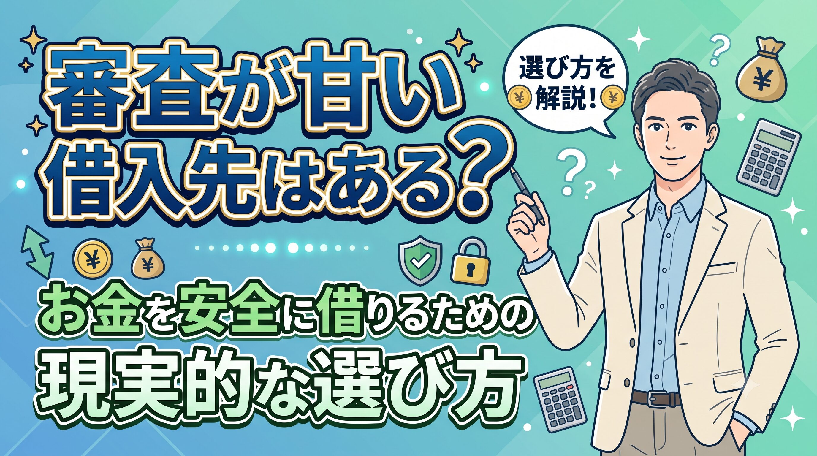 審査が甘い借入先はある？お金を安全に借りるための現実的な選び方