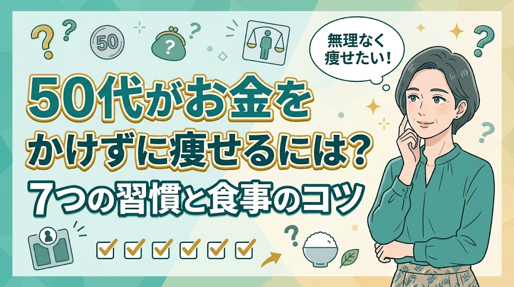 50代がお金をかけずに痩せるには？7つの習慣と食事のコツ