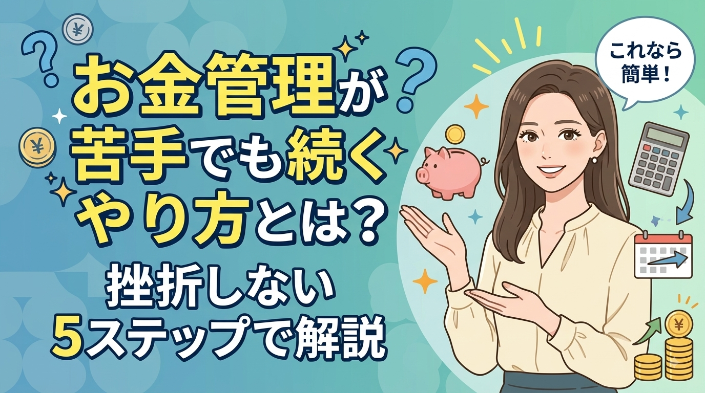 お金管理が苦手でも続くやり方とは？挫折しない5ステップで解説