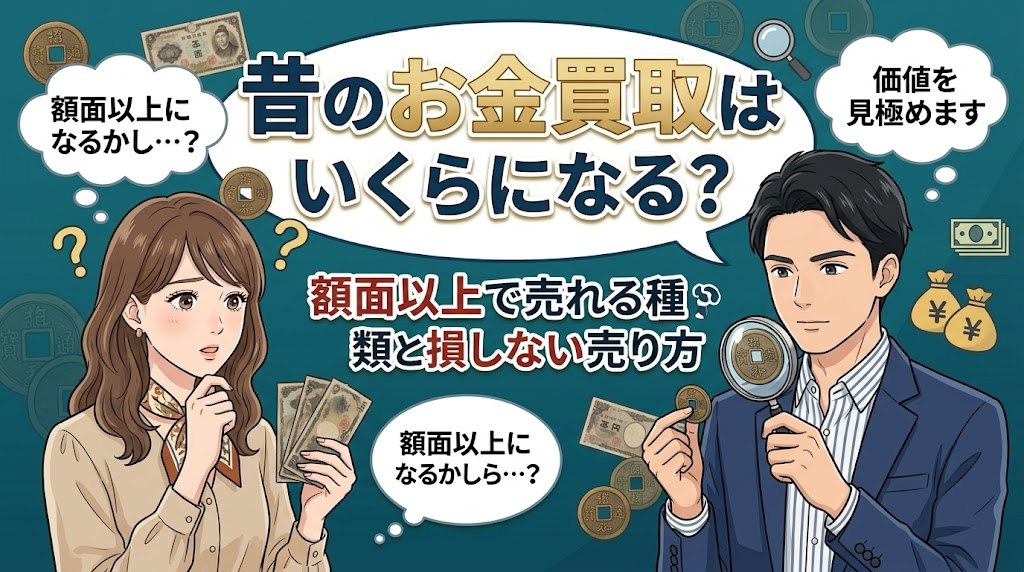 昔のお金買取はいくらになる？額面以上で売れる種類と損しない売り方